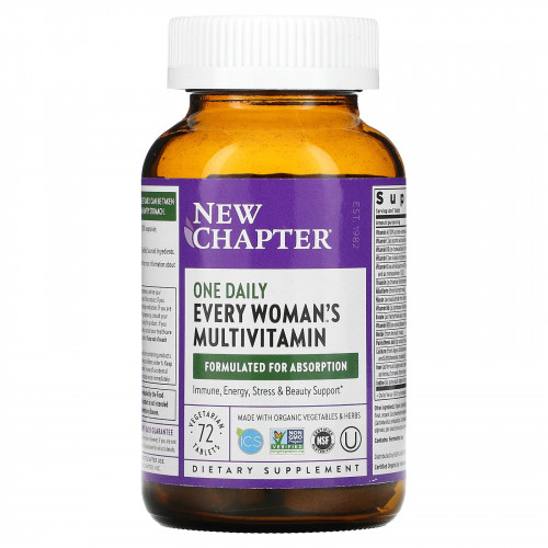 New Chapter, Every Woman's One Daily Multivitamin, 72 вегетарианские таблетки