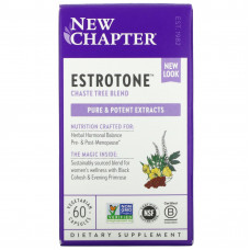 New Chapter, Estrotone, 60 вегетарианских капсул