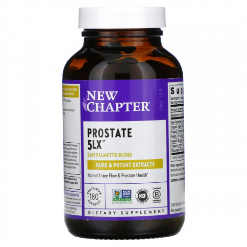 New Chapter, Prostate 5LX, 180 вегетарианских капсул