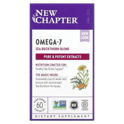 New Chapter, омега-7 жирные кислоты с облепихой, 60 вегетарианских капсул