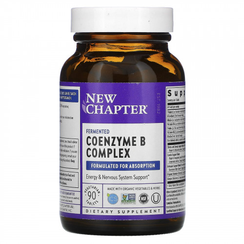 New Chapter, ферментированный комплекс коэнзима В, 90 вегетарианских таблеток