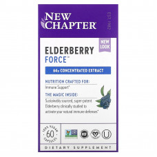 New Chapter, Elderberry Force, 60 веганских капсул
