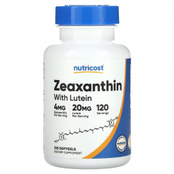 Nutricost, Зеаксантин с лютеином, 120 мягких таблеток