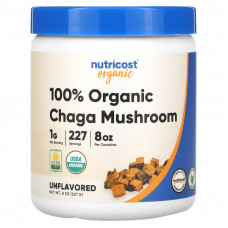 Nutricost, 100% органический гриб чага, без добавок, 227 г (8 унций)