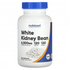 Nutricost, Белая фасоль, 6500 мг, 120 капсул