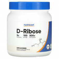 Nutricost, D-рибоза, без добавок, 500 г (17,6 унции)