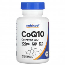 Nutricost, CoQ10, коэнзим Q10, 100 мг, 120 капсул