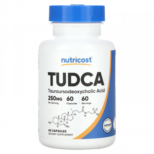 Nutricost, TUDCA, 250 мг, 60 капсул