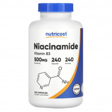 Nutricost, Ниацинамид, 500 мг, 240 капсул