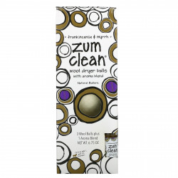 ZUM, Zum Clean, шарики для сушки шерсти со смесью ароматов, ладаном и миррой, 4 шт.