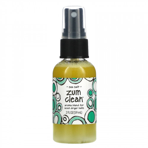 ZUM, Zum Clean, смесь ароматов для шариков для сушки шерсти, морская соль, 59 мл (2 жидк. Унции)