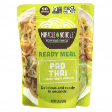 Miracle Noodle, Ready Meal, Пад Тай + лапша на растительной основе, 280 г (9,9 унции)