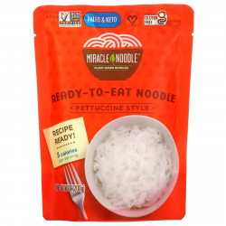 Miracle Noodle, Готовая к употреблению лапша, в стиле феттучини, 200 г (7 унций)