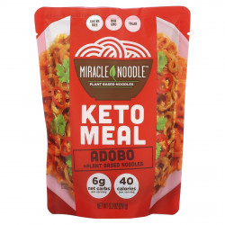 Miracle Noodle, Keto Meal, адобо и лапша на растительной основе, 261 г (9,2 унции)