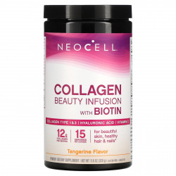 NeoCell, Collagen Beauty Infusion, смесь для приготовления напитка с биотином, вкус мандарина, 330 г (11,6 унции)