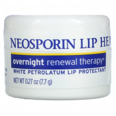 Neosporin, Обновляющая ночная терапия, бальзам для губ из белого вазелина, 0,27 унции (7,7 г)