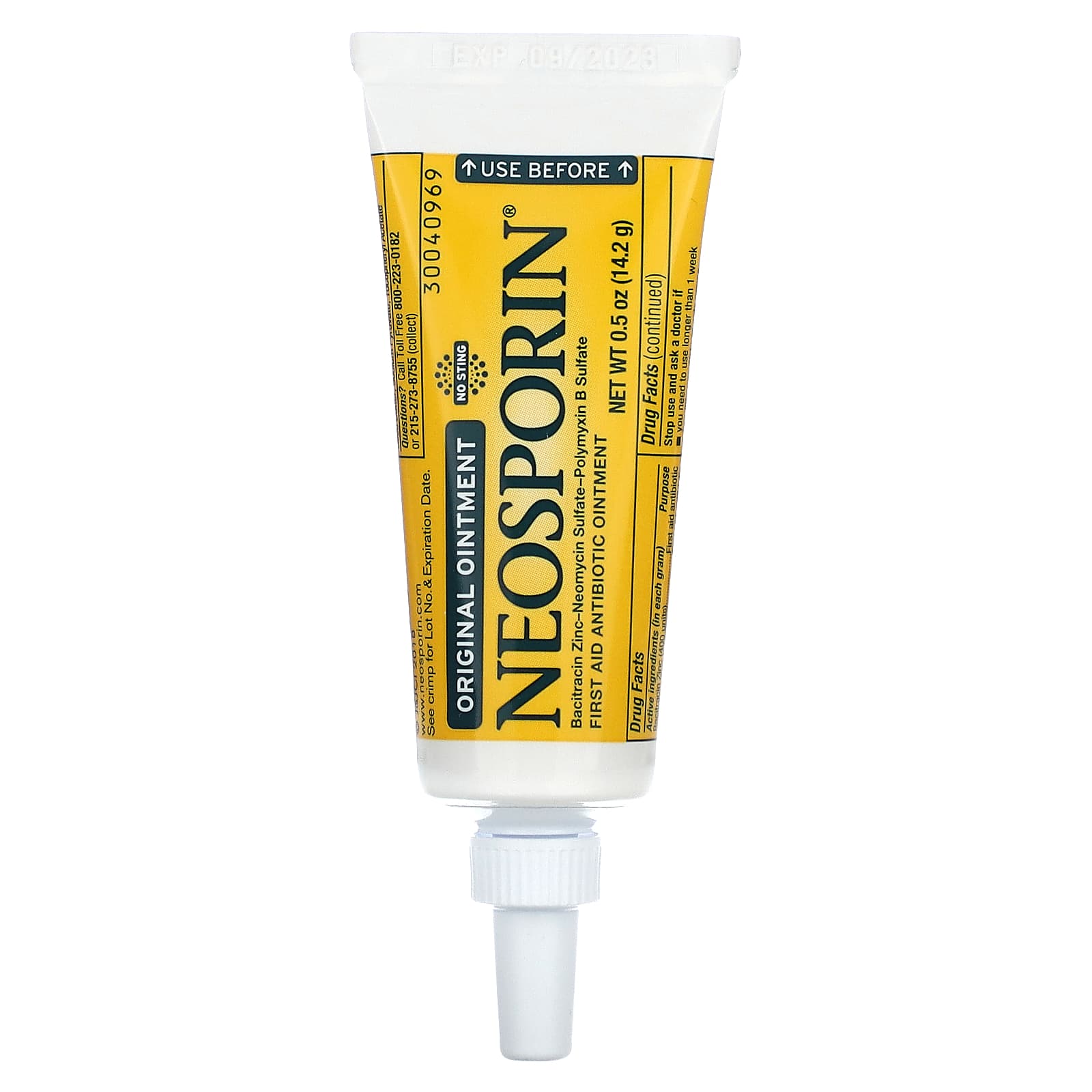 Neosporin, Мазь с антибиотиком для первой помощи, оригинальная, 14,2 г (0,5 унции)