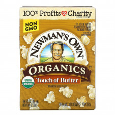 Newman's Own Organics, Органический попкорн в микроволновой печи, светлое масло, 3 пакетика по 79 г (2,8 унции)