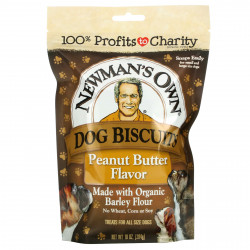 Newman's Own Organics, Dog Biscuits, арахисовая паста, 284 г (10 унций)
