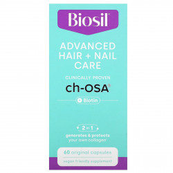 BioSil, Улучшенный уход за волосами и ногтями, 60 оригинальных капсул