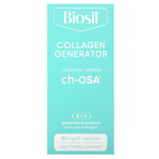 BioSil, Collagen Generator, средство для стимулирования производства коллагена, 30 капсул с жидкостью