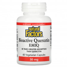 Natural Factors, Биоактивный квертицин EMIQ, 50 мг, 60 капсул в растительной оболочке
