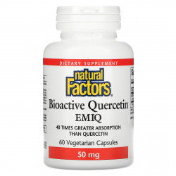 Natural Factors, Биоактивный квертицин EMIQ, 50 мг, 60 капсул в растительной оболочке