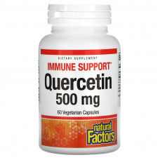 Natural Factors, кверцетин, 500 мг, 60 вегетарианских капсул