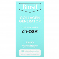 BioSil, Collagen Generator, средство для стимулирования производства коллагена, 120 оригинальных капсул