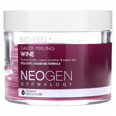 Neogen, Dermalogy, Bio-Peel + Advanced Treatment, марлевый пилинг, вино, 30 шт., 200 мл (6,76 жидк. Унции)