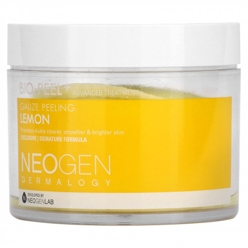 Neogen, Bio-Peel +, салфетки для пилинга, лимон, 30 штук