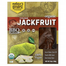 Nature's Greatest Foods, Органический молодой джекфрут, со вкусом барбекю, 300 г (10 унций)