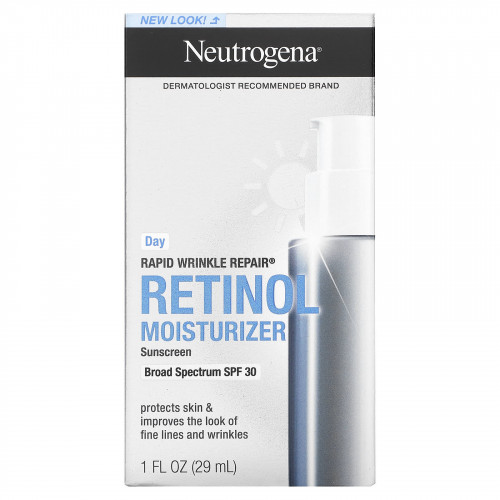 Neutrogena, Rapid Wrinkle Repair, дневное увлажняющее средство против морщин с ретинолом, SPF 30, 29 мл (1 жидк. унция)