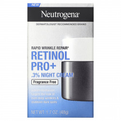 Neutrogena, Retinol Pro + .3% ночной крем, без отдушек, 48 г (1,7 унции)