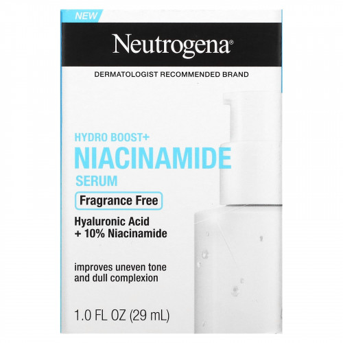 Neutrogena, Hydro Boost + сыворотка с ниацинамидом, без отдушек, 29 мл (1,0 жидк. Унция)