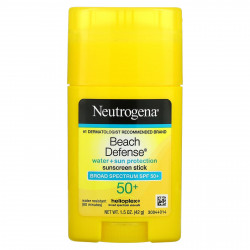 Neutrogena, пляжная защита, солнцезащитное средство в виде стика, SPF 50+, 42 г (1,5 унции)