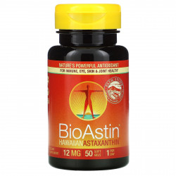 Nutrex Hawaii, BioAstin, гавайский астаксантин, 12 мг, 50 мягких таблеток