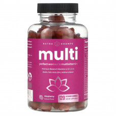 NutraChamps, Multi, идеальный мультивитамин для женщин, малина, 120 жевательных таблеток