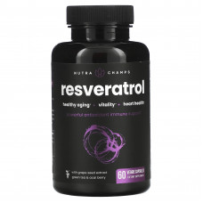 NutraChamps, Resveratrol, 60 Veggie Capsules