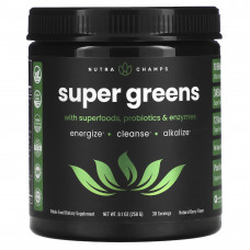 NutraChamps, Super Greens, натуральные ягоды, 258 г (9,1 унции)