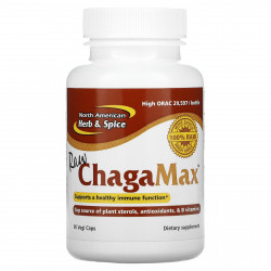 North American Herb & Spice Co., Сырой ChagaMax, 90 растительных капсул