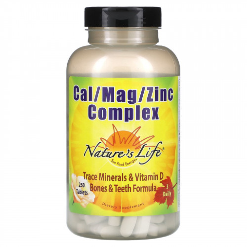 Nature's Life, Комплекс Cal / Mag / Zinc, 250 таблеток