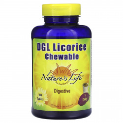 Nature's Life, DGL Licorice, жевательные таблетки, 100 таблеток