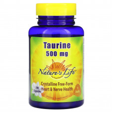 Nature's Life, таурин, 500 мг, 100 капсул