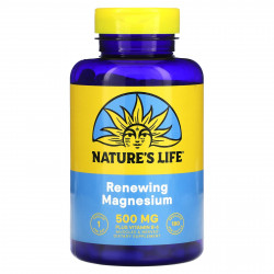 Nature's Life, Обновляющий магний, 500 мг, 180 растительных капсул