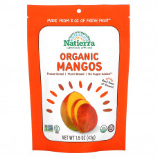 Natierra, Органическое сублимированное манго, 42,5 г (1,5 унции)