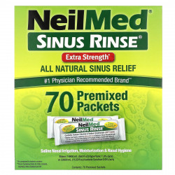 NeilMed, Sinus Rinse, Extra Strength, 70 пакетиков с готовой смесью