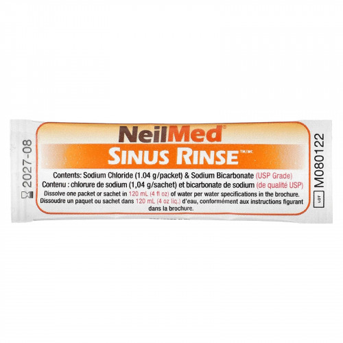 NeilMed, Kids, SinuRinse, успокаивающее средство для полоскания носа с мягким солевым раствором, полностью натуральное, для детей от 4 лет, набор из 2 предметов
