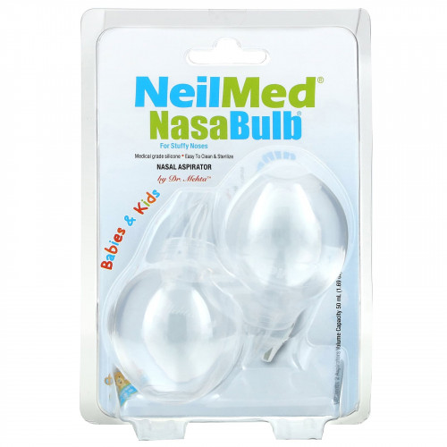 NeilMed, Babies & Kids, NasaBulb, назальный аспиратор, 2 аспиратора, 50 мл (1,69 унции)