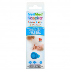 NeilMed, Naspira, сменные фильтры для назально-орального аспиратора для младенцев и детей, 30 шт.